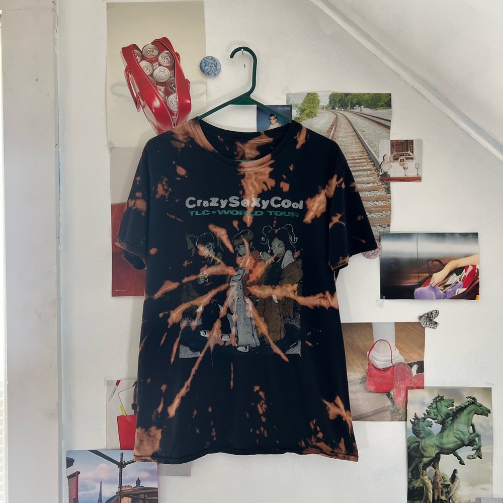 Black and Orange Tie Dye TLC Graphic Tee